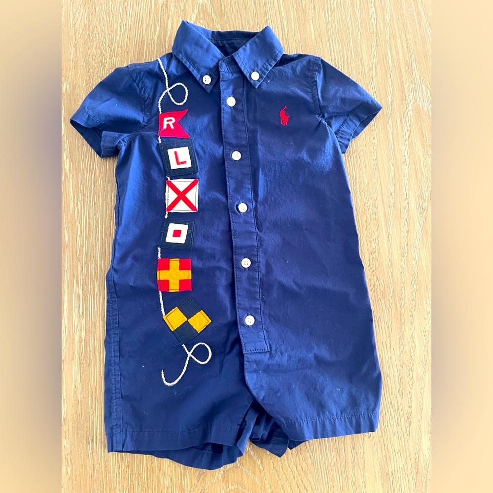 Ralph Lauren polo baby romper 6 months.